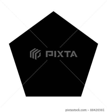 Pentagon shape symbol vector icon for creative graphic design ui element in a pictogram illustration Pentagon shape symbol vector icon for creative graphic design ui element in a pictogram illustration 88420381