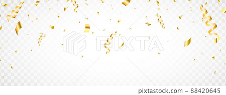 Confetti celebrate background. Carnival party serpentine. Streamer, ribbon firework explosion. Birthday design. Anniversary banner. Festive surprise. Holiday card. Falling tinsel. Vector illustration Confetti celebrate background. Carnival party serpentine. Streamer, ribbon firework explosion. Birthday design. Anniversary banner. Festive surprise. Holiday card. Falling tinsel. Vector illustration 88420645