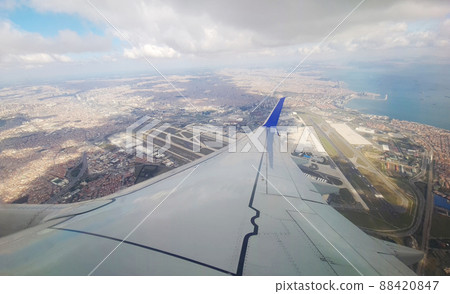 Istanbul from plane window Istanbul from plane window 88420847
