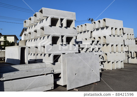 Stacked concrete products for civil engineering work 88421596