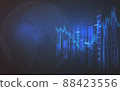 Financial trade concept. Stock market and exchange. Candle stick graph chart.. 88423556