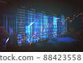Stock market or forex trading graph in futuristic concept, Abstract global finance background. 88423558