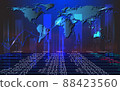 Stock market or forex trading graph in futuristic concept, Abstract global finance background, 88423560