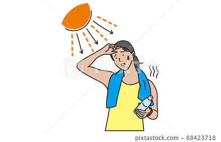 Asian women suffering from sunburn Asian women suffering from sunburn 88423718