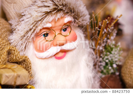 Souvenir doll of santa claus close up. Toy santa claus as a symbol of christmas 88423750