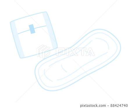 Menstrual napkins, sanitary supplies, female illustrations 88424740