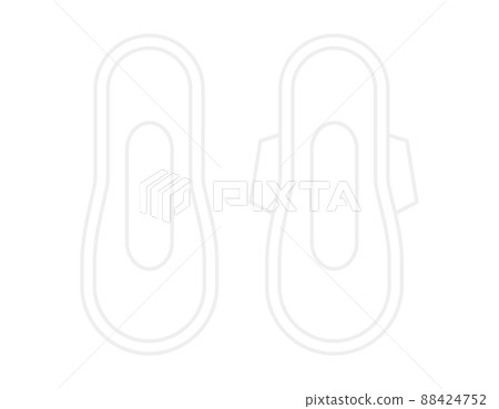 Menstrual napkins, sanitary supplies, female illustrations 88424752