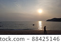 Sunset at Seonnyeobawi Beach and Eulwangni Beach in Yeongjongdo Island 88425146