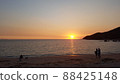 Sunset at Seonnyeobawi Beach and Eulwangni Beach in Yeongjongdo Island 88425148