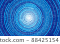 Cyber background of blue light leading to the back 88425154