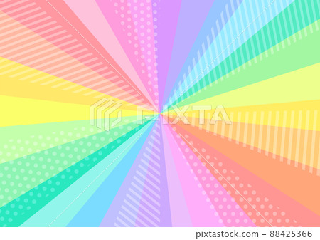 流行彩虹色柔和顏色的集中輻射背景 88425366