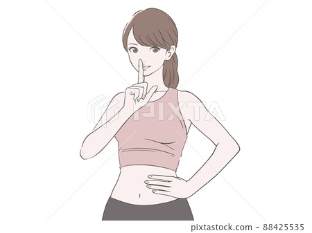 食指放在嘴上的女體育教練 食指放在嘴上的女體育教練 88425535