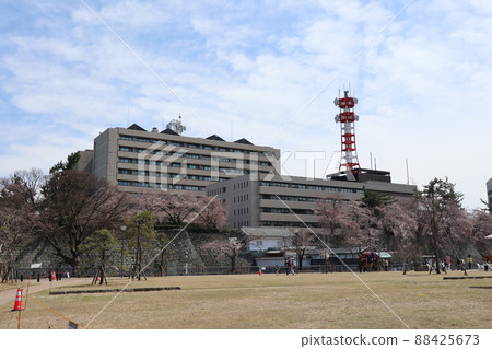 從中央廣場看到的福井縣廳(福井城跡) 從中央廣場看到的福井縣廳(福井城跡) 88425673