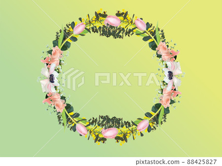 Spring flower wreath Spring flower wreath 88425827