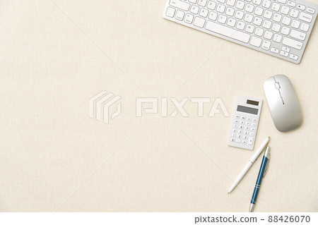Desk unmanned bird's-eye view copy space 88426070