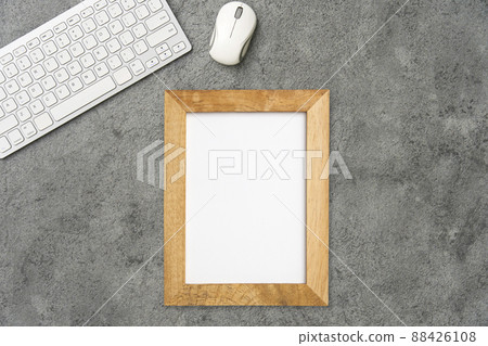 Desk unmanned bird's-eye view copy space Desk unmanned bird's-eye view copy space 88426108
