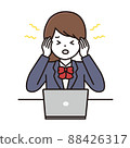 Student Female High School Student Tinnitus Computer Headache 88426317