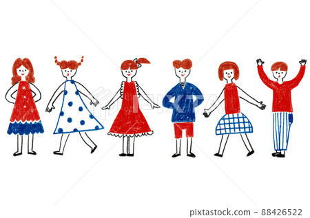 各種姿勢的孩子 88426522