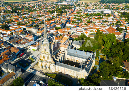 View from drone of french city Lucon 88426816