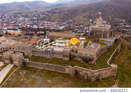 View from drone of ancient Akhaltsikhe Rabati Castle, Georgia View from drone of ancient Akhaltsikhe Rabati Castle, Georgia 88426871