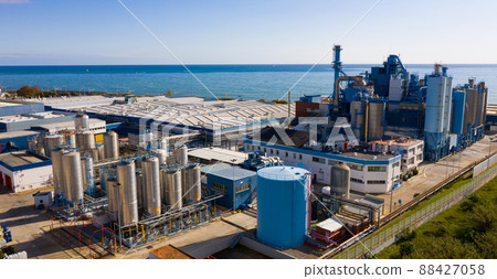Top view of the chemical plant and the surrounding area Top view of the chemical plant and the surrounding area 88427058