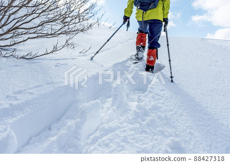 雪道徒步加賀大山的形象 88427318