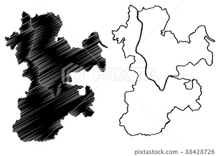 Miltenberg district (Federal Republic of Germany, rural district Lower Franconia, Free State of Bavaria) map vector illustration, scribble sketch Miltenberg map Miltenberg district (Federal Republic of Germany, rural district Lower Franconia, Free State of Bavaria) map vector illustration, scribble sketch Miltenberg map 88428726