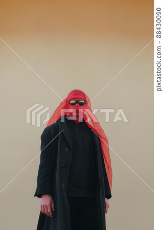 Superhero man with red mask and sunglasses fashion fighter Superhero man with red mask and sunglasses fashion fighter 88430090