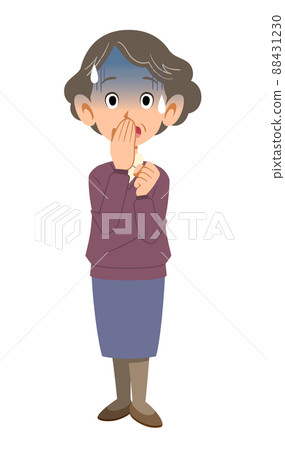 一個蒼白的老婦人的全身 一個蒼白的老婦人的全身 88431230