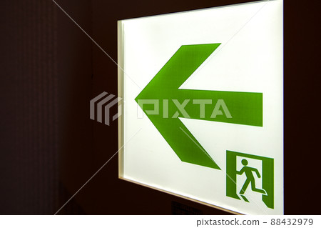 Emergency exit guide arrow Emergency exit guide arrow 88432979