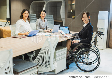 Office wheelchair employment of persons with disabilities Office wheelchair employment of persons with disabilities 88433342