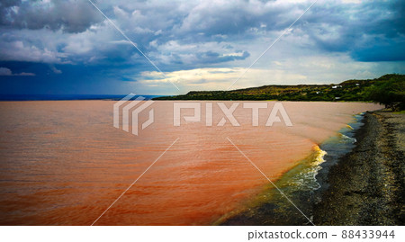 Landscape of Langano lake coastline, Oromia, Ethiopia 88433944