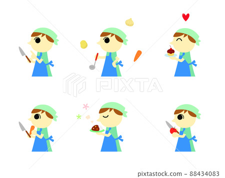 Boy icon cooking 3 88434083
