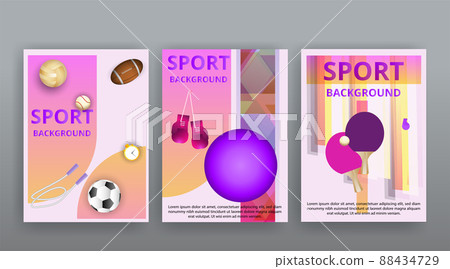 Sports equipment, gym training and activity ad, luxury realistic vector Sports equipment, gym training and activity ad, luxury realistic vector 88434729