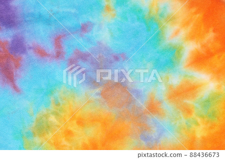 Abstract tie dye multicolor fabric cloth Boho pattern texture Abstract tie dye multicolor fabric cloth Boho pattern texture 88436673