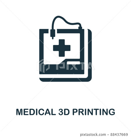 Medical 3D Printing icon. Simple element from healthcare innovations collection. Creative Medical 3D Printing icon for web design, templates, infographics and more 88437669