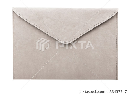 Gray Vintage Envelope Cover envelope isolated letter mail message white write. 88437747
