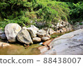 Bukhansan mountain landscape with valley water flowing 88438007