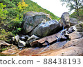 The stream of Bukhansan Mountain flowing between large rocks 88438193