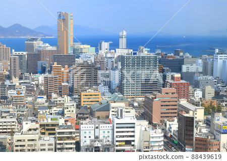 [Kagawa Prefecture] Scenery of Takamatsu city area 88439619