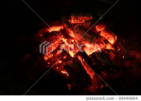 The end of the bright red charcoal camp The end of the bright red charcoal camp 88440664