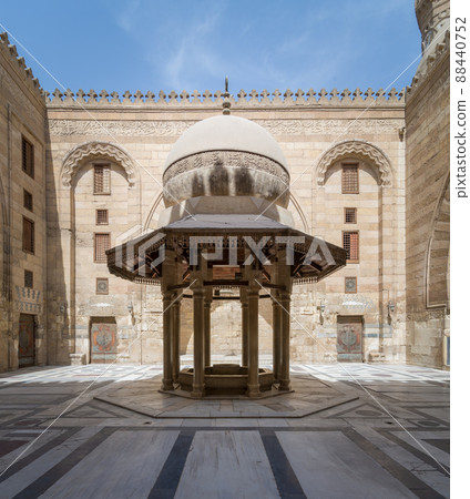 Ablution fountain mediating the courtyard of Al-Sultan Al-Zahir Barquq Mosque, Cairo, Egypt 88440752