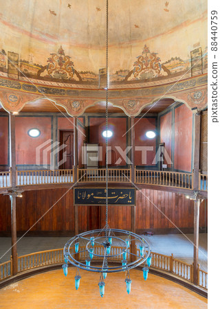 Whirling Dervishes Ceremony hall at the Mevlevi Tekke, old abandoned hall for the Whirling Dervishes, Cairo, Egypt 88440759