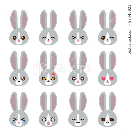 兔子表情集臉 88440922