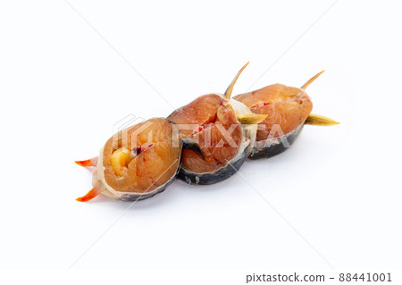 Catfish cut pieces on white background. 88441001