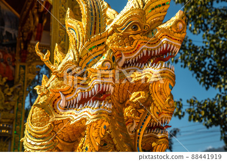 Wat Phrathat Doi Kham, Buddha pagoda and golden chedi in Chiang Mai, Thailand 88441919