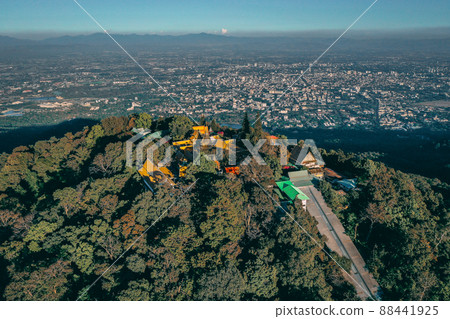Aerial view of Wat Phra That Doi Suthep temple in Chiang Mai, Thailand Aerial view of Wat Phra That Doi Suthep temple in Chiang Mai, Thailand 88441925