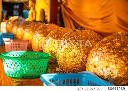 Wat Phrathat Doi Kham, Buddha pagoda and golden chedi in Chiang Mai, Thailand 88441989