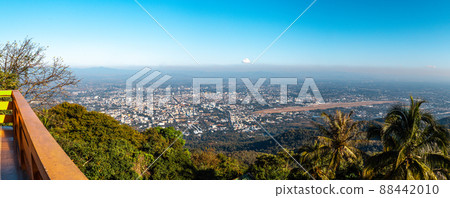 Aerial view of Wat Phra That Doi Suthep temple in Chiang Mai, Thailand Aerial view of Wat Phra That Doi Suthep temple in Chiang Mai, Thailand 88442010
