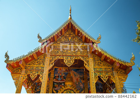 Wat Phrathat Doi Kham, Buddha pagoda and golden chedi in Chiang Mai, Thailand 88442162